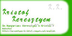kristof keresztyen business card